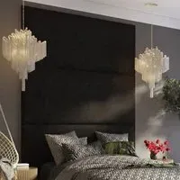 Llewelyn-Bowen Wall Mounted Headboard Panel - Grey, Linen