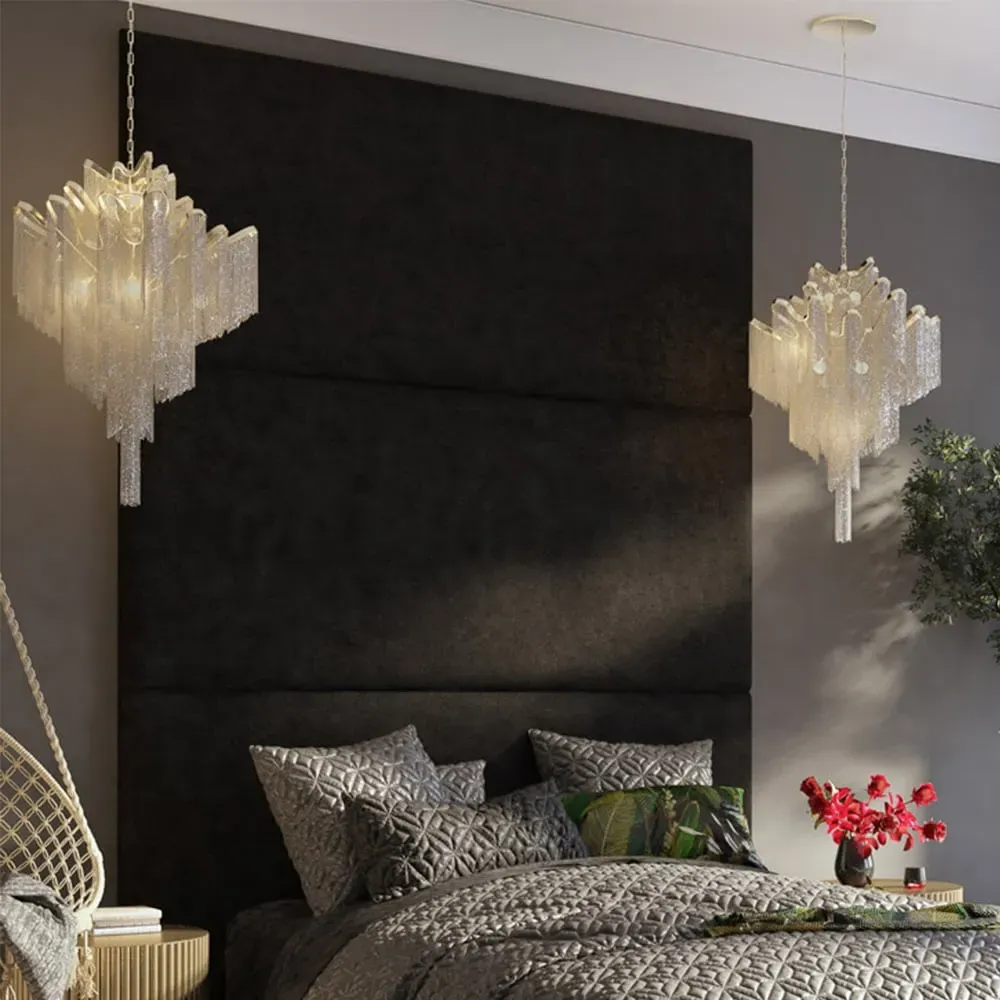 Llewelyn-Bowen Wall Mounted Headboard Panel - Grey, Linen