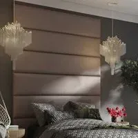 Llewelyn-Bowen Wall Mounted Headboard Panel - Grey, Twill