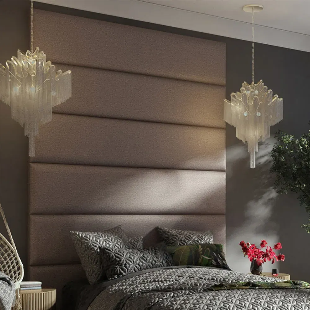 Llewelyn-Bowen Wall Mounted Headboard Panel - Grey, Twill