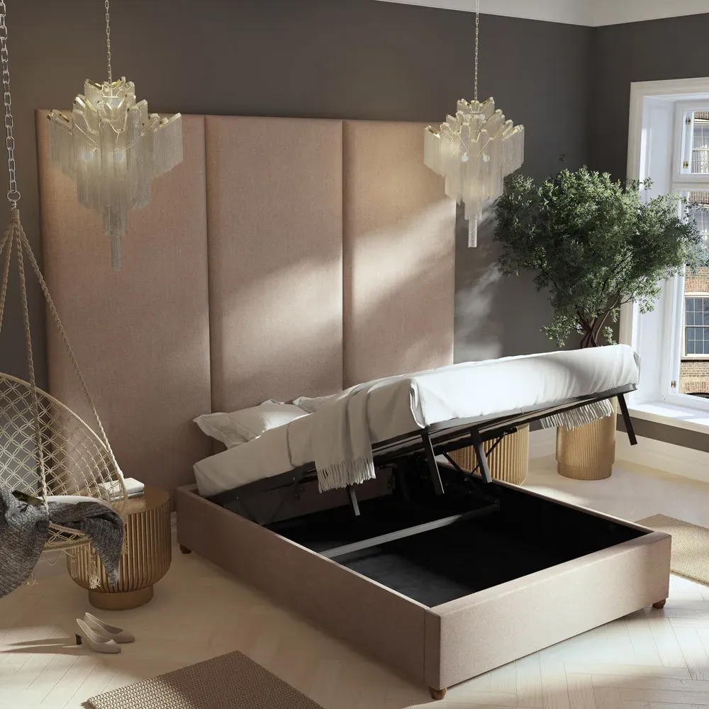 Llewelyn-Bowen Wall Mounted Headboard Panel - Natural, Twill