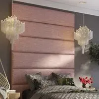 Llewelyn-Bowen Wall Mounted Headboard Panel - Pink, Cotton