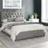 Olivier Double Ottoman Bed with Storage - Silver, Velour