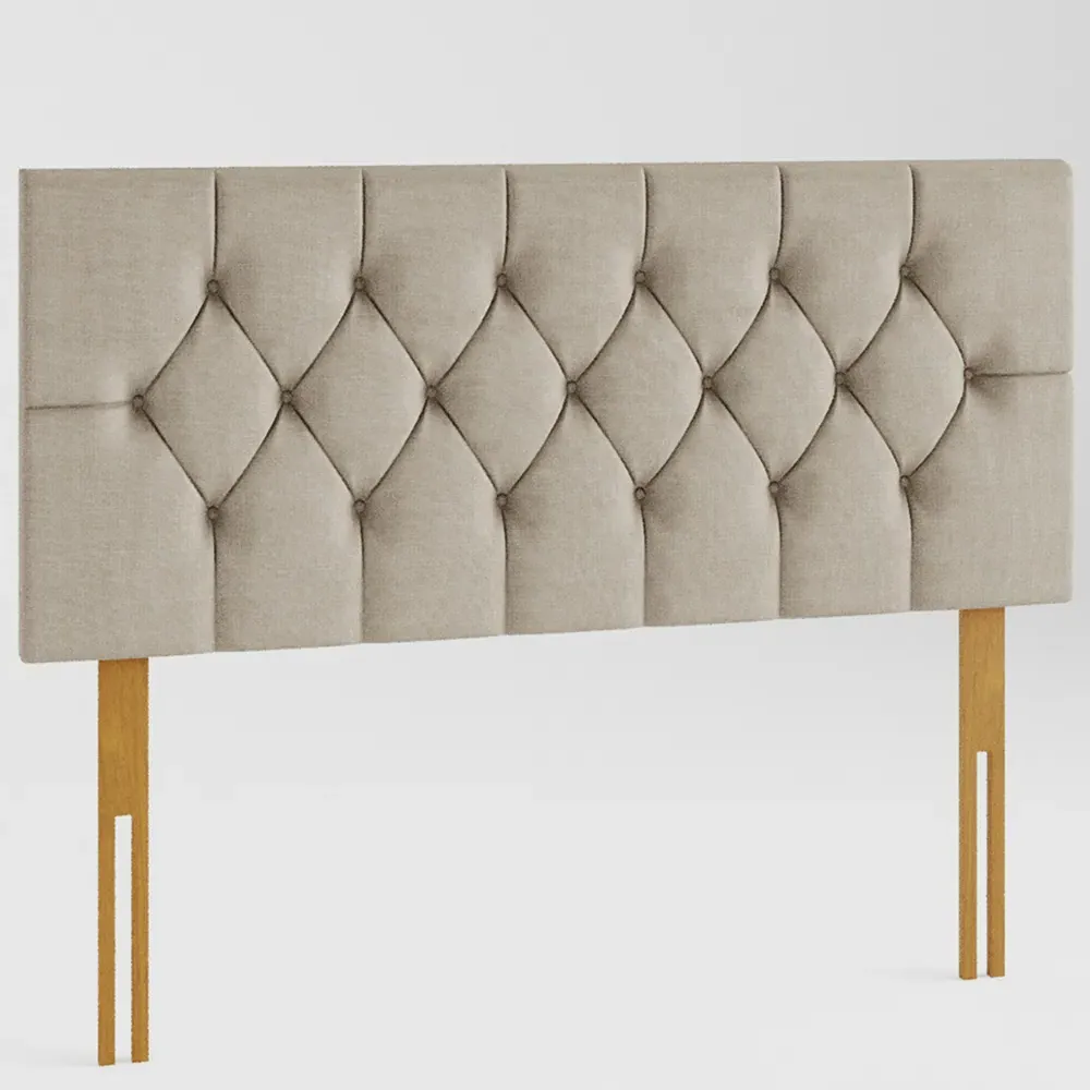 Olivier King Size Headboard - Cream, Linen