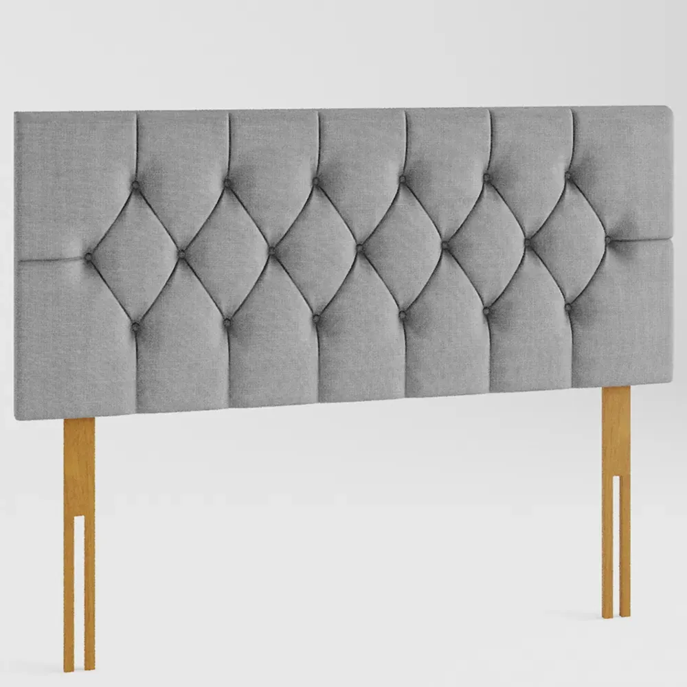 Olivier King Size Headboard - Grey, Linen