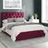 Olivier King Size Ottoman Bed with Storage - Berry, Velvet