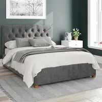 Olivier King Size Ottoman Bed with Storage - Charcoal