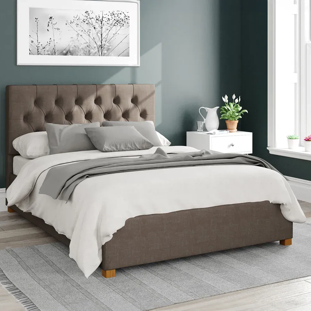 Olivier King Size Ottoman Bed with Storage - Grey