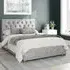 Olivier King Size Ottoman Bed with Storage - Silver, Linen