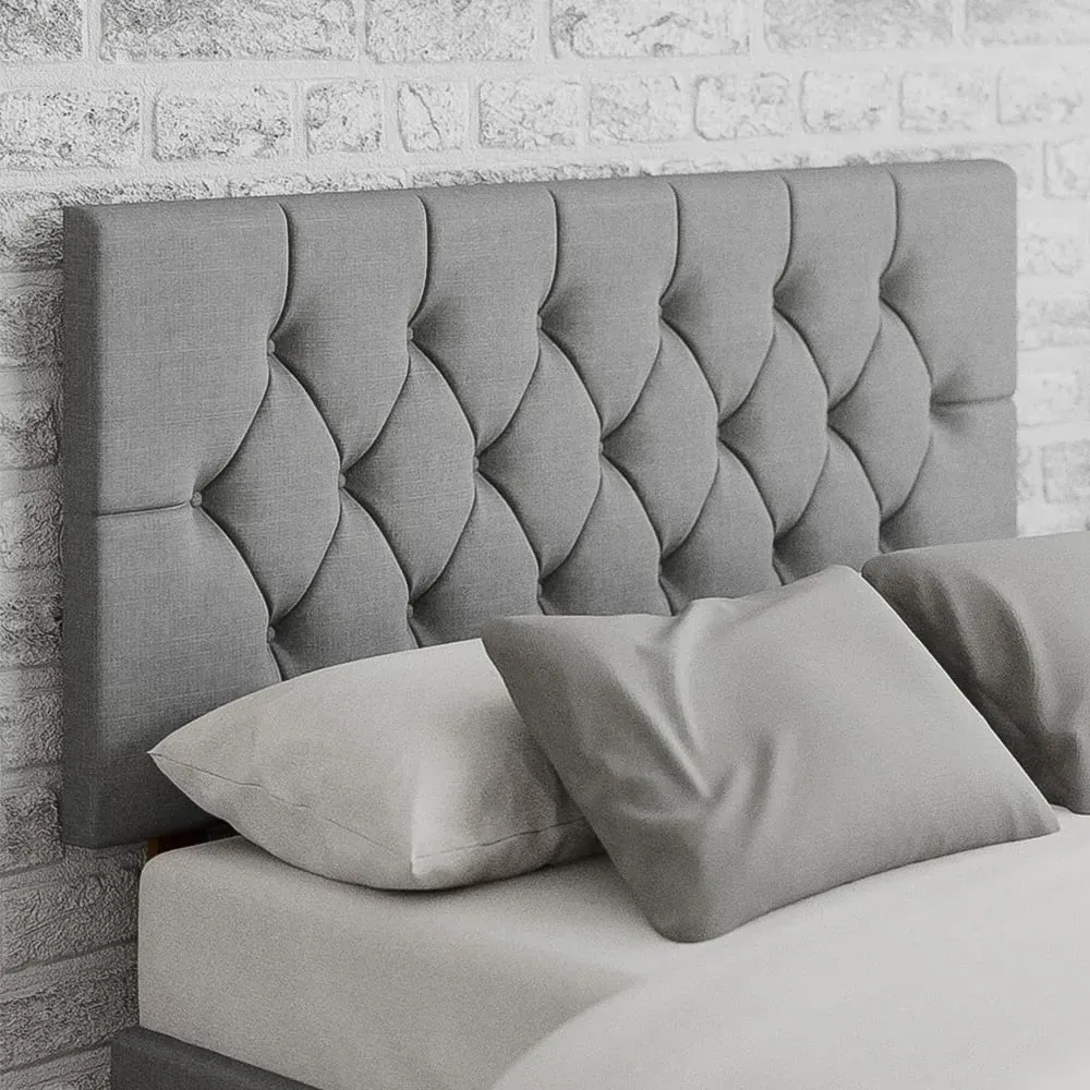 Olivier Single Headboard - Grey, Linen
