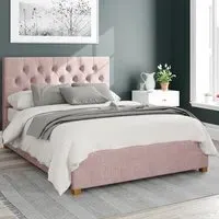 Olivier Single Ottoman Bed with Storage - Tea Rose, Cotton