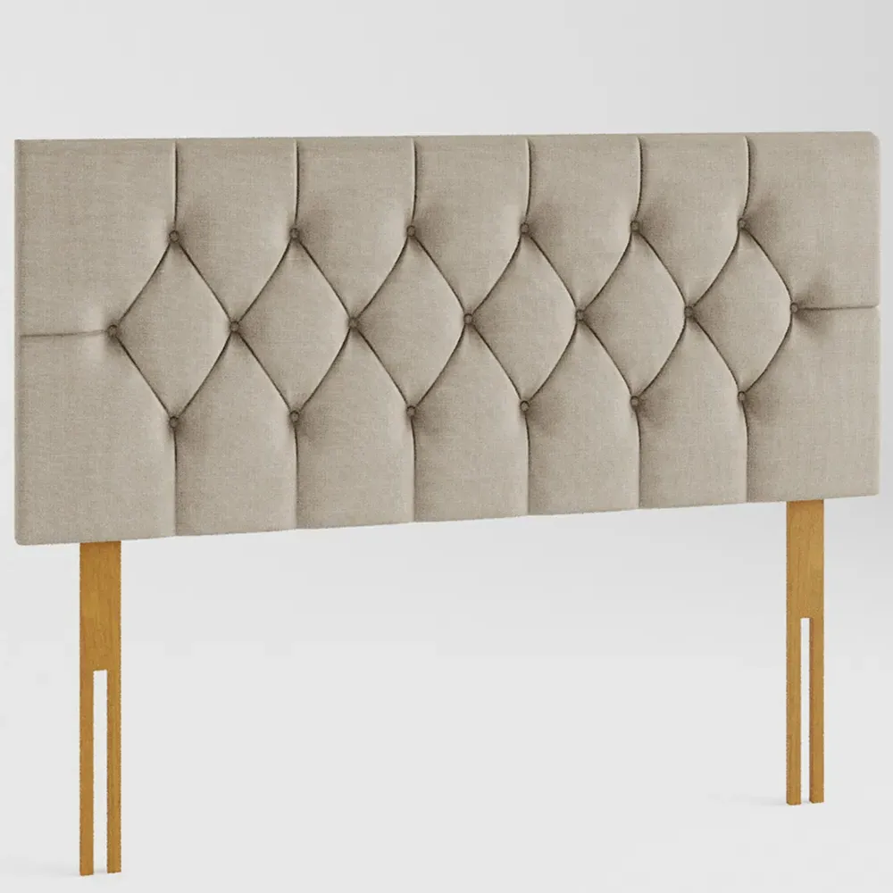 Olivier Small Double Headboard - Cream, Linen