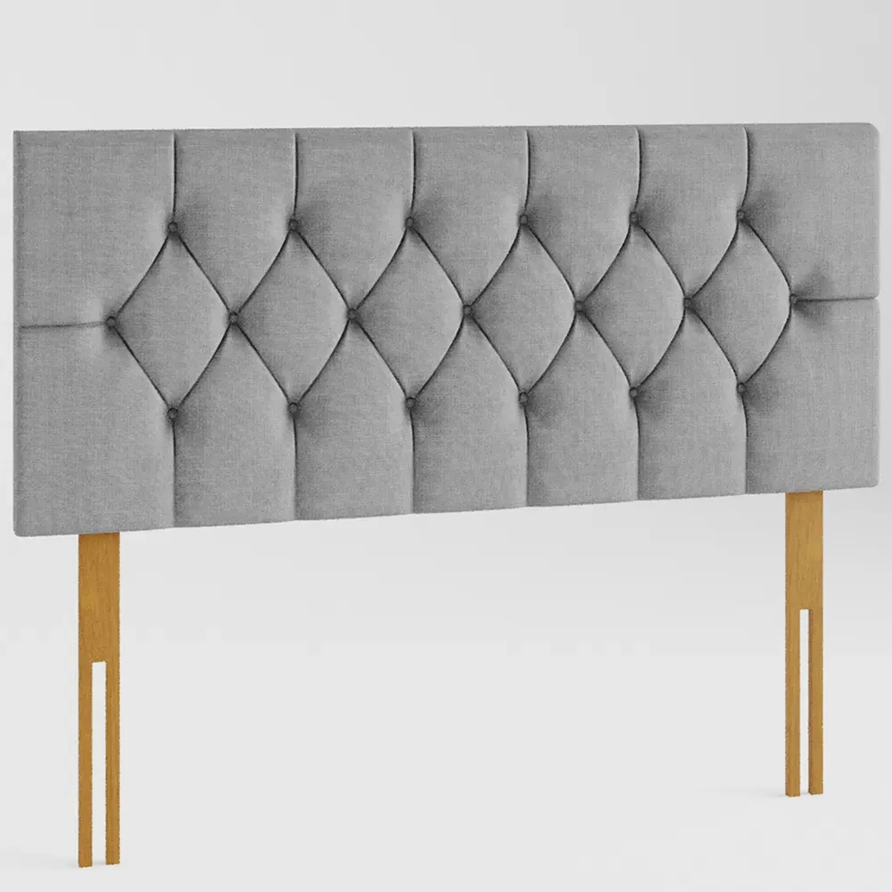 Olivier Small Double Headboard - Grey, Linen
