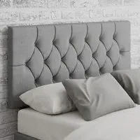 Olivier Small Double Headboard - Grey, Linen