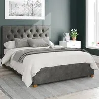 Olivier Super King Ottoman Bed with Storage - Granite, Linen