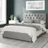 Olivier Super King Ottoman Bed with Storage - Grey, Saxon Twill