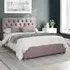 Olivier Super King Ottoman Bed with Storage - Pink, Velvet