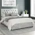 Olivier Super King Ottoman Bed with Storage - Silver, Velvet