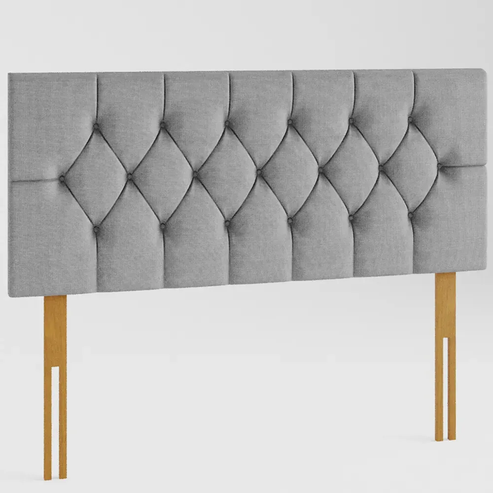 Olivier Super King Size Headboard - Grey, Linen