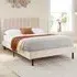 Rosella King Size Bed Frame - Cream, Velvet