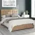 Sinatra Double Ottoman Bed with Storage - Champagne, Velour