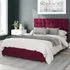 Sinatra King Size Ottoman Bed with Storage - Berry, Velvet
