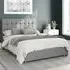Sinatra King Size Ottoman Bed with Storage - Grey, Linen