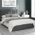 Sinatra King Size Ottoman Bed with Storage - Steel, Velvet