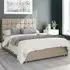 Sinatra Single Ottoman Bed with Storage - Cream, Linen
