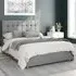 Sinatra Single Ottoman Bed with Storage - Grey, Twill