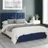 Sinatra Single Ottoman Bed with Storage - Navy, Velvet