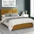 Sinatra Single Ottoman Bed with Storage - Ochre, Velvet