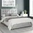 Sinatra Single Ottoman Bed with Storage - Silver, Linen