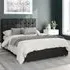 Sinatra Super King Ottoman Bed with Storage - Black, Malham Weave