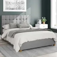 Sinatra Super King Ottoman Bed with Storage - Grey, Linen