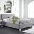 Single Ottoman Bed with Storage - Grey, Linen