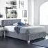 Single Ottoman Bed with Storage - Grey, Velvet