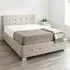 Single Ottoman Storage Bed with End Lift - Beige, Linen