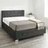 Single Ottoman Storage Bed with End Lift - Black, Linen
