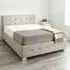Small Double Ottoman Storage Bed with End Lift - Cream, Linen