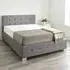 Small Double Ottoman Storage Bed with End Lift - Grey, Linen