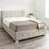 Super King Ottoman Storage Bed with End Lift - Cream, Linen