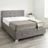 Super King Ottoman Storage Bed with End Lift - Grey, Linen