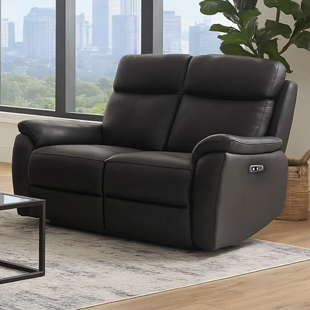 Kingsmere 2-Seater Power Recliner Sofa - Black, Leather image