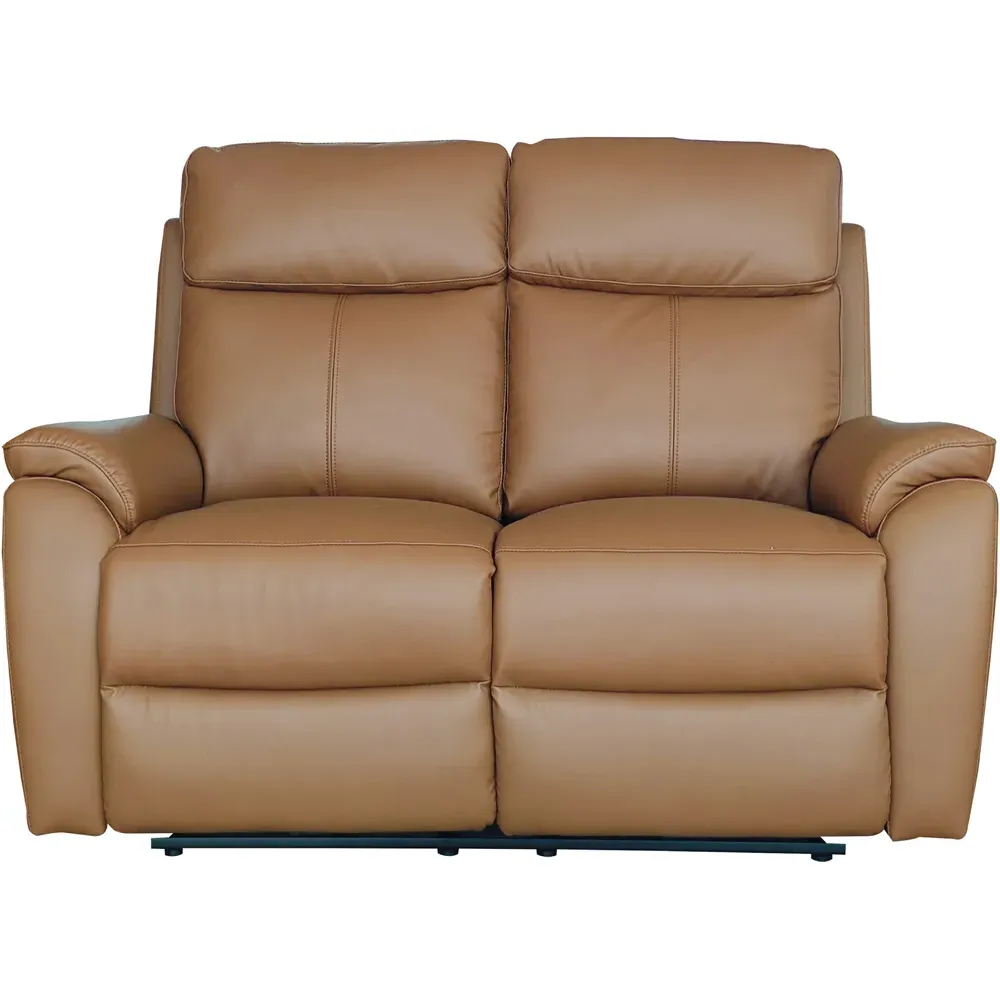 Kingsmere 2-Seater Power Recliner Sofa with USB - Tan, Leather