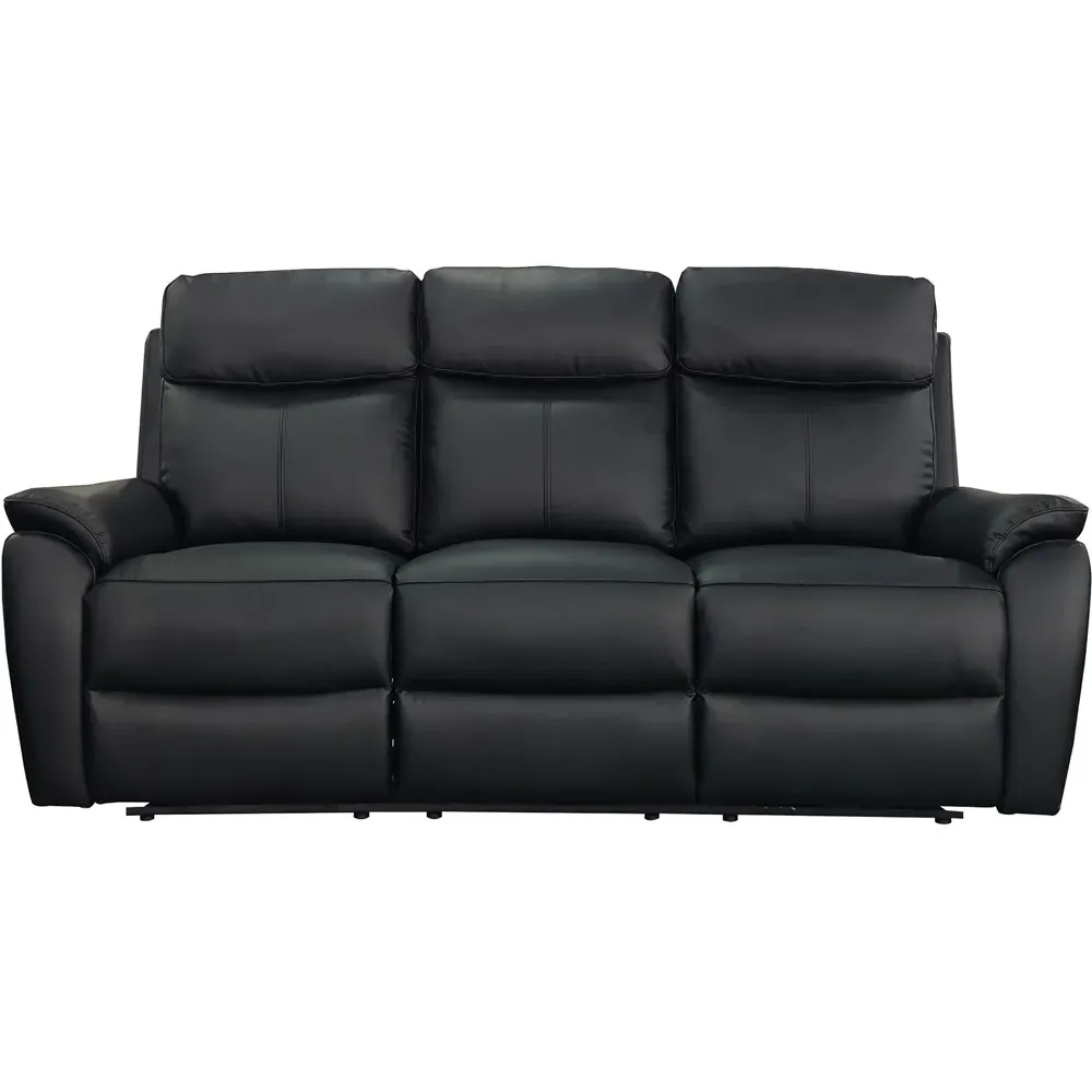 Kingsmere 3-Seater Power Recliner Sofa - Black, Leather