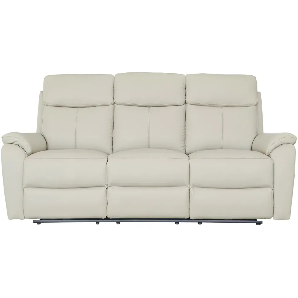 Kingsmere 3-Seater Power Recliner Sofa with USB - Grey, Leather