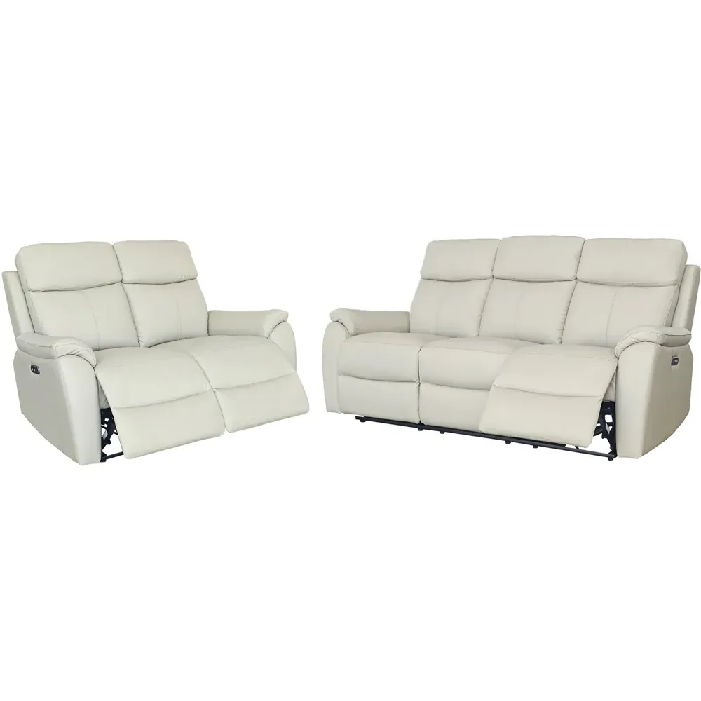 Kingsmere 5-Seater Power Recliner Sofa Set with USB - Grey