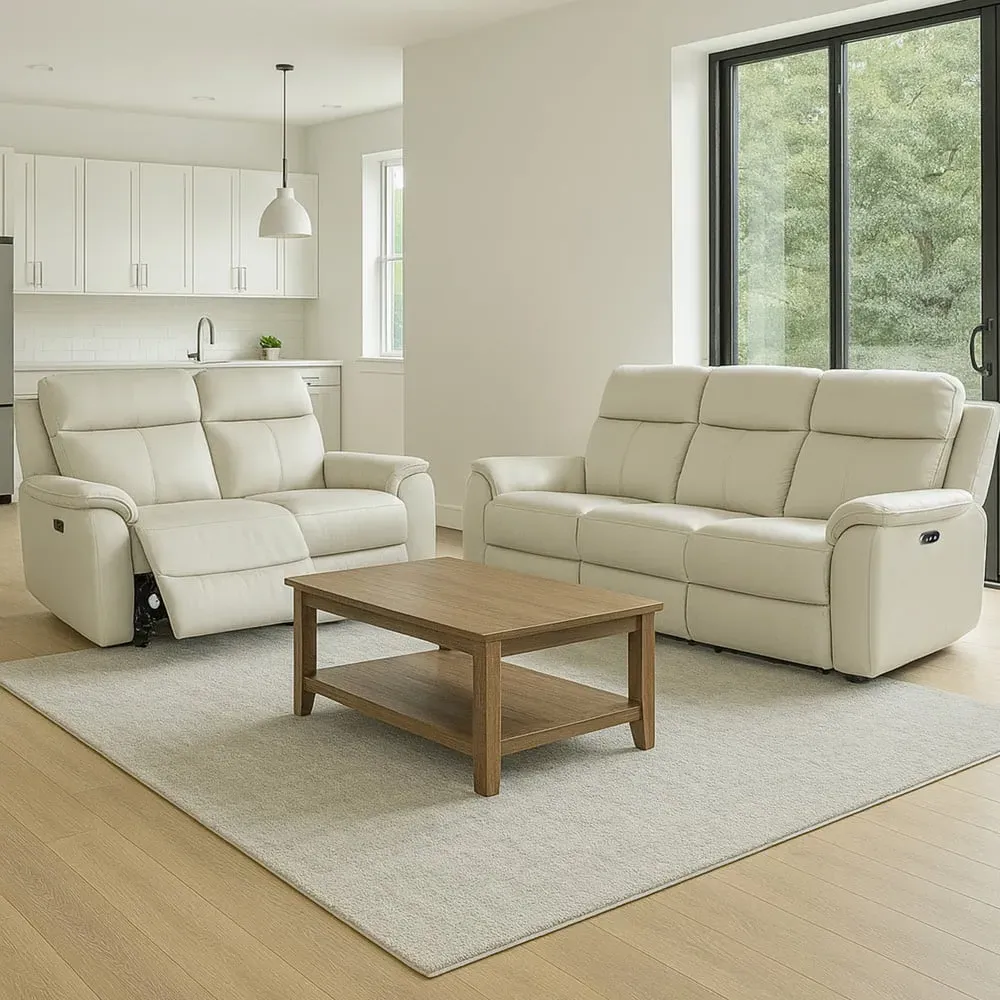 Kingsmere 5-Seater Power Recliner Sofa Set with USB - Grey