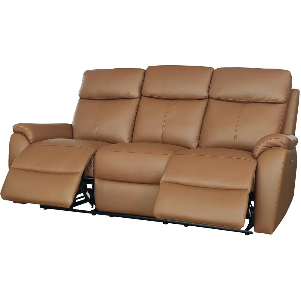 Kingsmere 5-Seater Power Recliner Sofa Set with USB - Tan